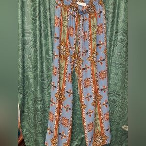 Aztec Print Wide Leg Pants S,M